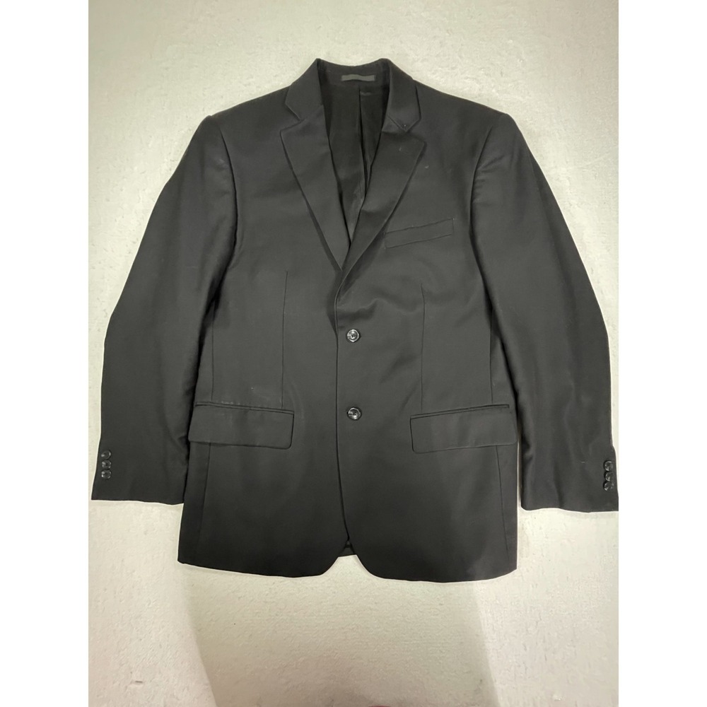 Psj‎ World Traveler Blazer Coat Mens 40R Black Notch Lapel Formal Office Wear